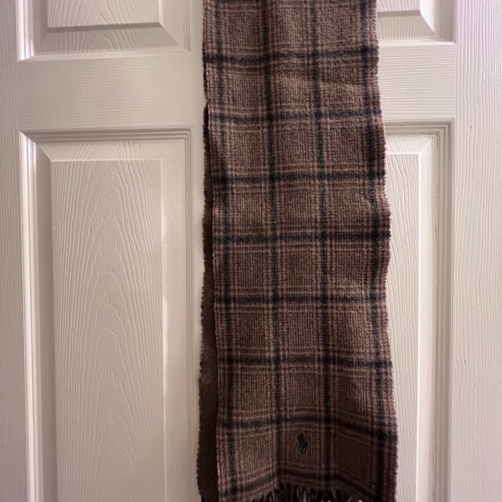 Polo Plaid Wool Scarf